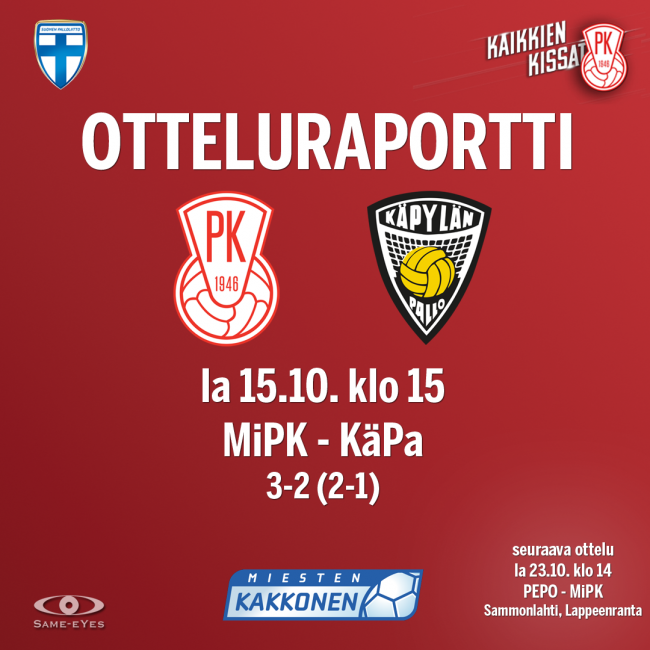 Otteluraportti-MiPK-KäPa