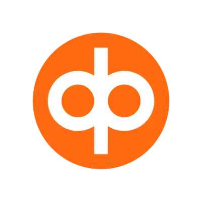 OP Suur-Savo logo. Yritys on mukana tukemassa Mikkeliläistä jalkapalloa Mikkelin Pallo-Kissoja.