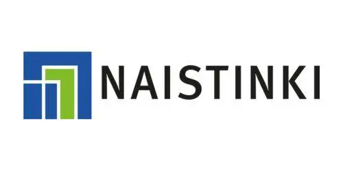Naistinki logo. Yritys on mukana tukemassa Mikkeliläistä jalkapalloa Mikkelin Pallo-Kissoja.